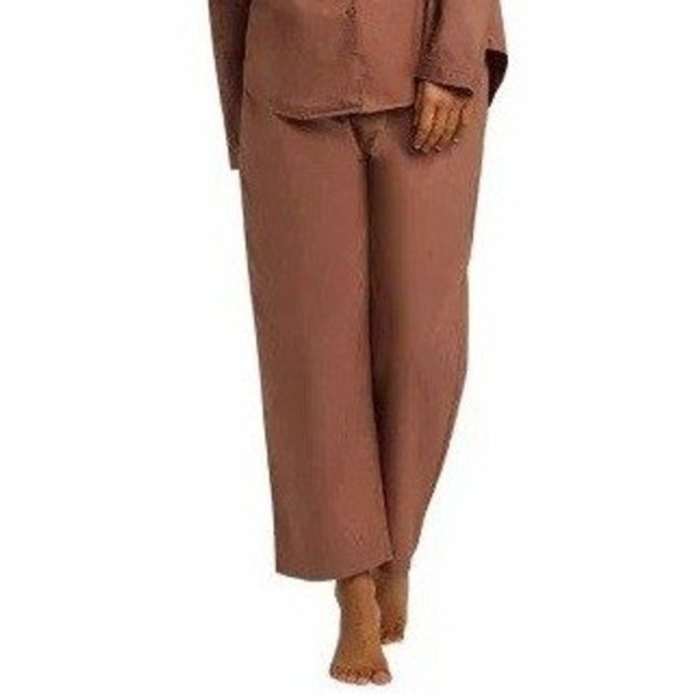Cozy Earth Women's Casual Cotton Drawstring Pants Brown Medium